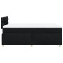 Cama box spring con colchón tela negro 120x190 cm