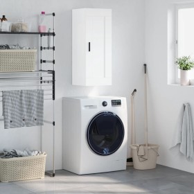 White engineered wood wall cabinet 34.5x34x90 cm by vidaXL, Sideboards - Ref: Foro24-830516, Price: 50,02 €, Discount: %
