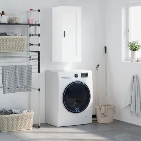 White engineered wood wall cabinet 34.5x34x90 cm by vidaXL, Sideboards - Ref: Foro24-830516, Price: 51,61 €, Discount: %