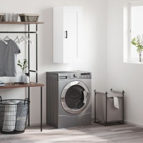 White engineered wood wall cabinet 34.5x34x90 cm by vidaXL, Sideboards - Ref: Foro24-830508, Price: 58,04 €, Discount: %