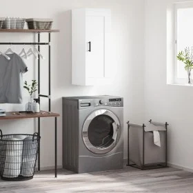 White engineered wood wall cabinet 34.5x34x90 cm by vidaXL, Sideboards - Ref: Foro24-830508, Price: 55,55 €, Discount: %