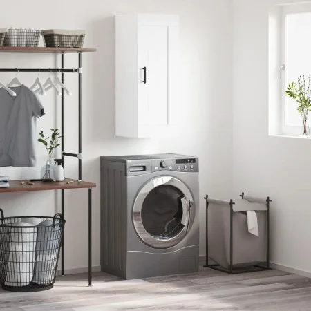 White engineered wood wall cabinet 34.5x34x90 cm by vidaXL, Sideboards - Ref: Foro24-830508, Price: 55,49 €, Discount: %