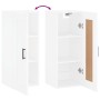 Weißer Wandschrank aus Holzwerkstoff, 34,5 x 34 x 90 cm von vidaXL, Sideboards - Ref: Foro24-830508, Preis: 58,04 €, Rabatt: %