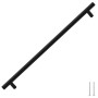 Tiradores para armarios 5 uds acero inoxidable negro 480 mm