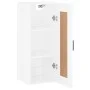 Glossy white engineered wood wall cabinet 34.5x34x90 cm by vidaXL, Sideboards - Ref: Foro24-830502, Price: 52,15 €, Discount: %