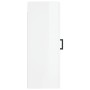 Armario de pared madera ingeniería blanco brillo 34,5x34x90 cm de vidaXL, Aparadores - Ref: Foro24-830502, Precio: 54,91 €