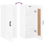 Glänzend weißer Wandschrank aus Holzwerkstoff, 34,5 x 34 x 90 cm von vidaXL, Sideboards - Ref: Foro24-830502, Preis: 52,78 €,...