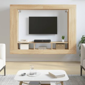 TV-Schrank aus Holzwerkstoff Sonoma-Eiche 152x22x113 cm von vidaXL, Schränke und Lagerung - Ref: Foro24-833724, Preis: 90,36 ...
