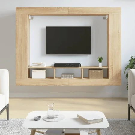 TV cabinet engineered wood Sonoma oak 152x22x113 cm by vidaXL, Closets and storage - Ref: Foro24-833724, Price: 88,91 €, Disc...