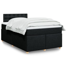 Cama box spring con colchón tela negro 120x190 cm en Camas y somieres | Comprar online en Foro24