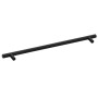 Tiradores para armarios 5 uds acero inoxidable negro 480 mm