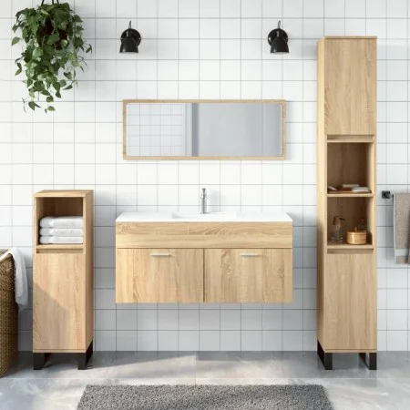 Armario de baño con espejo madera de ingeniería roble Sonoma de vidaXL, Muebles de baño - Ref: Foro24-833886, Precio: 60,66 €...
