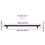 Tiradores para armarios 5 uds acero inoxidable negro 480 mm