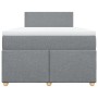 Cama box spring con colchón tela gris claro 120x200 cm en Camas y somieres | Comprar online en Foro24