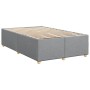 Cama box spring con colchón tela gris claro 120x200 cm en Camas y somieres | Comprar online en Foro24