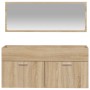 Badezimmerschrank mit Spiegel aus Sonoma-Eiche von vidaXL, Badezimmermöbel - Ref: Foro24-833886, Preis: 70,49 €, Rabatt: %