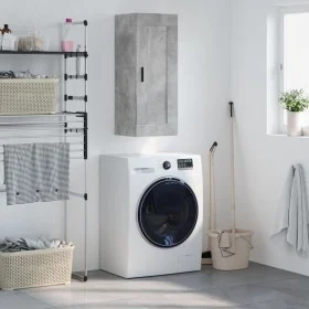Concrete gray engineered wood wall cabinet 34.5x34x90 cm by vidaXL, Sideboards - Ref: Foro24-830520, Price: 48,16 €, Discount: %