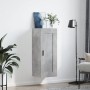 Armario de pared madera ingeniería gris hormigón 34,5x34x90 cm de vidaXL, Aparadores - Ref: Foro24-830520, Precio: 48,61 €, D...