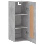 Armario de pared madera ingeniería gris hormigón 34,5x34x90 cm de vidaXL, Aparadores - Ref: Foro24-830520, Precio: 48,61 €, D...