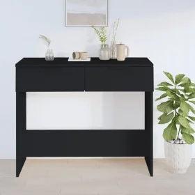 Black engineered wood console table 90x36x75 cm by vidaXL, Side tables - Ref: Foro24-811332, Price: 54,50 €, Discount: %