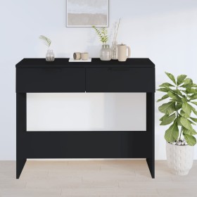 Schwarzer Konsolentisch aus Holzwerkstoff, 90 x 36 x 75 cm von vidaXL, Seitentische - Ref: Foro24-811332, Preis: 55,12 €, Rab...