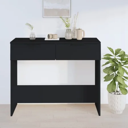 Black engineered wood console table 90x36x75 cm by vidaXL, Side tables - Ref: Foro24-811332, Price: 54,50 €, Discount: %