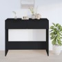 Black engineered wood console table 90x36x75 cm by vidaXL, Side tables - Ref: Foro24-811332, Price: 55,12 €, Discount: %