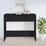 Black engineered wood console table 90x36x75 cm by vidaXL, Side tables - Ref: Foro24-811332, Price: 54,50 €, Discount: %
