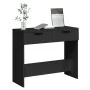 Black engineered wood console table 90x36x75 cm by vidaXL, Side tables - Ref: Foro24-811332, Price: 54,50 €, Discount: %