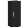 Black engineered wood wall cabinet 34.5x34x90 cm by vidaXL, Sideboards - Ref: Foro24-830485, Price: 56,37 €, Discount: %