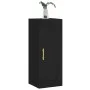 Black engineered wood wall cabinet 34.5x34x90 cm by vidaXL, Sideboards - Ref: Foro24-830485, Price: 56,37 €, Discount: %