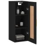 Black engineered wood wall cabinet 34.5x34x90 cm by vidaXL, Sideboards - Ref: Foro24-830485, Price: 56,37 €, Discount: %