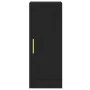 Black engineered wood wall cabinet 34.5x34x90 cm by vidaXL, Sideboards - Ref: Foro24-830485, Price: 56,37 €, Discount: %