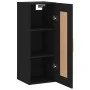 Black engineered wood wall cabinet 34.5x34x90 cm by vidaXL, Sideboards - Ref: Foro24-830485, Price: 56,37 €, Discount: %