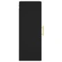 Black engineered wood wall cabinet 34.5x34x90 cm by vidaXL, Sideboards - Ref: Foro24-830485, Price: 56,37 €, Discount: %