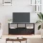 Mueble de TV hierro y madera contrachapada negro 102x33x45 cm de vidaXL, Muebles TV - Ref: Foro24-831788, Precio: 74,79 €, De...