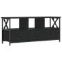 Mueble de TV hierro y madera contrachapada negro 102x33x45 cm de vidaXL, Muebles TV - Ref: Foro24-831788, Precio: 74,79 €, De...