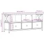 Mueble de TV hierro y madera contrachapada negro 102x33x45 cm de vidaXL, Muebles TV - Ref: Foro24-831788, Precio: 74,79 €, De...