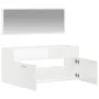 Glänzend weißer Badezimmerschrank aus Holzwerkstoff mit Spiegel von vidaXL, Badezimmermöbel - Ref: Foro24-833888, Preis: 65,6...