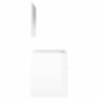 Armario de baño con espejo madera de ingeniería blanco brillo de vidaXL, Muebles de baño - Ref: Foro24-833888, Precio: 76,81 ...