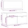 Glänzend weißer Badezimmerschrank aus Holzwerkstoff mit Spiegel von vidaXL, Badezimmermöbel - Ref: Foro24-833888, Preis: 76,4...