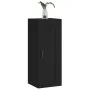 Black engineered wood wall cabinet 34.5x34x90 cm by vidaXL, Sideboards - Ref: Foro24-830501, Price: 50,92 €, Discount: %