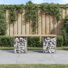 Gabion design garden bench solid pine wood 103x31x42 cm by vidaXL, garden benches - Ref: Foro24-834329, Price: 59,92 €, Disco...