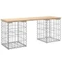 Gabionen-Design-Gartenbank aus massivem Kiefernholz, 103 x 31 x 42 cm von vidaXL, Gartenbänke - Ref: Foro24-834329, Preis: 59...