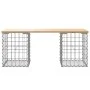 Banco de jardín diseño gaviones madera maciza pino 103x31x42 cm de vidaXL, Bancos de jardín - Ref: Foro24-834329, Precio: 59,...