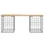 Gabionen-Design-Gartenbank aus massivem Kiefernholz, 103 x 31 x 42 cm von vidaXL, Gartenbänke - Ref: Foro24-834329, Preis: 59...