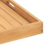 Bandeja de madera de teca maciza 70x70 cm