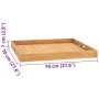 Solid teak wood tray 70x70 cm by vidaXL, Serving platters - Ref: Foro24-315459, Price: 102,46 €, Discount: %