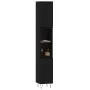 Armario de baño madera contrachapada negro 30x30x190 cm de vidaXL, Tocadores de baño - Ref: Foro24-831533, Precio: 84,39 €, D...