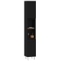 Armario de baño madera contrachapada negro 30x30x190 cm de vidaXL, Tocadores de baño - Ref: Foro24-831533, Precio: 88,55 €, D...